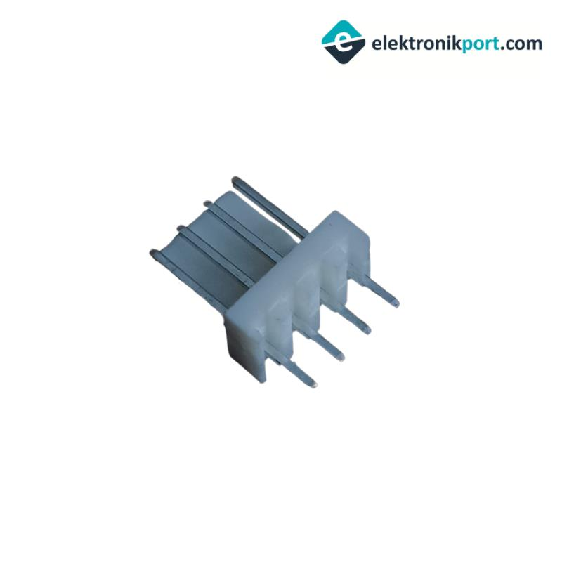 4 Pin Erkek 180' Soket Konnektör Gövdesi Krem