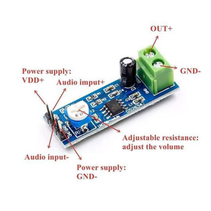 LM386 5-12V Ses Amplifikatör Modülü