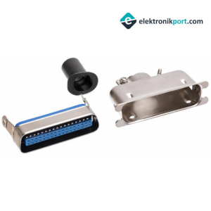 Centronics 36 Pin Erkek Konnektör 180 Derece – Metal Gövdeli, Kablolu Tip (Centronics 36 Male)