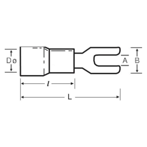 Çatal Kablo Pabucu Kırmızı 1,5-2,5 mm² - KCK 502 (100 Adet)