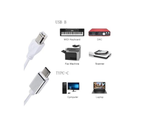 Type-C USB B Yazıcı Kablosu 1,5 Metre