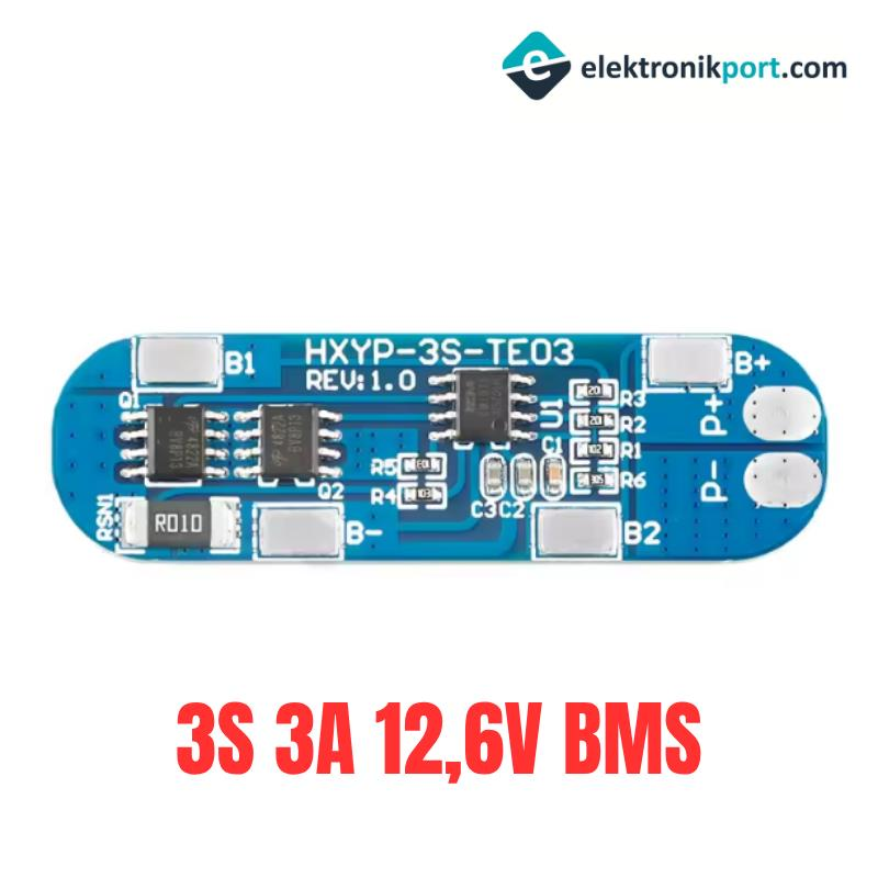 3S 3A 12,6V BMS Lityum Batarya Koruma Devresi