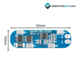 3S 3A 12,6V BMS Lityum Batarya Koruma Devresi