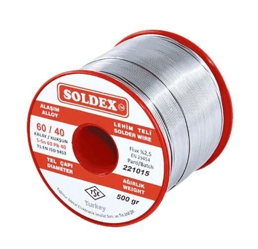Soldex Lehim Teli 500 Gr 0,80m Sn:60 - Pb:40 60/40