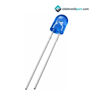 Led 5mm Oval Mavi Difused 10 Adet