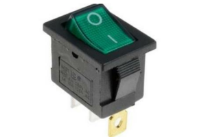 Dikdörtgen Rocker Anahtarı Araba Yeşil Işıklı LED 3 pin 6A 250V/10A 125V