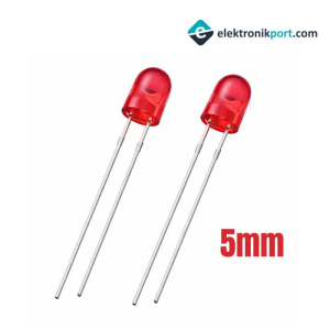 Led 5mm Kırmızı Oval Difused 10 Adet