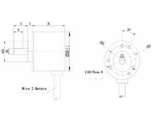 Artımlı Rotary Encoder - 5-24V/DC 600P/R