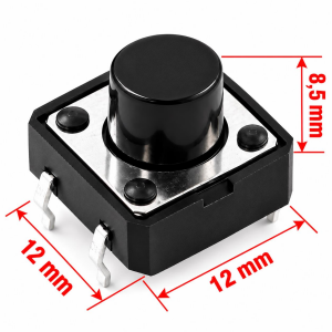 12x12x8,5 mm Tach Buton (4 Bacak)