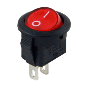 IC-134E Mini (S) Yuvarlak Işıksız Anahtar On-Off 2P Kırmızı