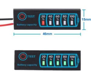 Pil Kapasite Göstergesi 5-30V JX-4615-A3 5 Kademeli 1-8S