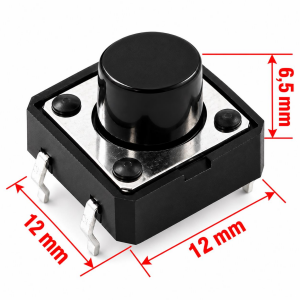 12x12x6,5 mm Tach Buton (4 Bacak)