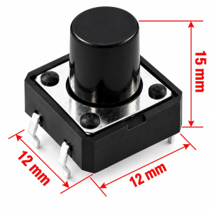 12x12x15 mm Tach Buton (4 Bacak)