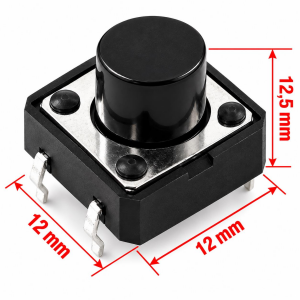 12x12x12,5 mm Tach Buton (4 Bacak)