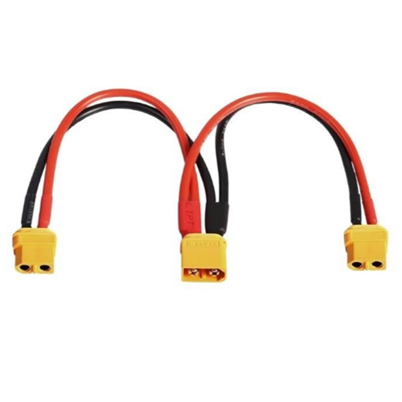 XT60 1 Erkek - 2 Dişi Y Splitter Paralel Dönüştürücü Kablo 20cm 12AWG