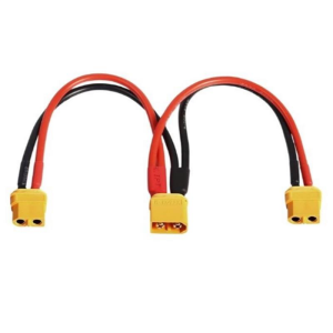 XT60 1 Erkek - 2 Dişi Y Splitter Paralel Dönüştürücü Kablo 20cm 12AWG