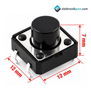 12x12x7 mm Tach Buton (4 Bacak)