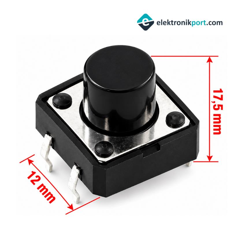 12x12x7,5 mm Tach Buton (4 Bacak)