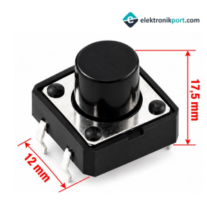 12x12x7,5 mm Tach Buton (4 Bacak)