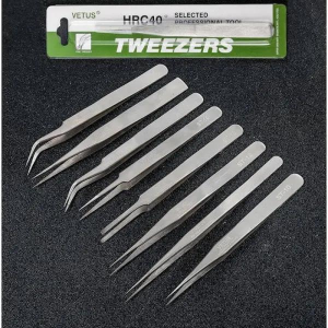 Vetus Hassas Elektronik Cımbız Seti Antistatik Çelik Tweezer Set