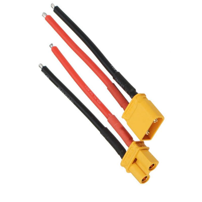 XT60 Dişi-Erkek Lipo Pil Şarj Kablosu Seti 10cm 14AWG