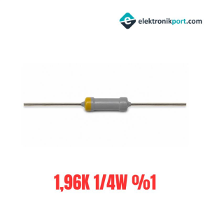 1,96K 1/4W %1 Tolerans Metalfilm Direnç - 100 Adet