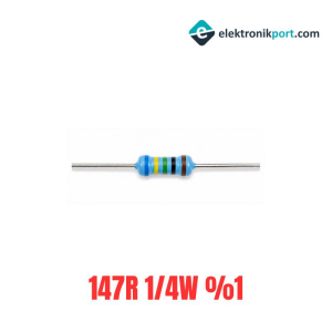 147R 1/4W %1 Tolerans Metalfilm Direnç - 100 Adet