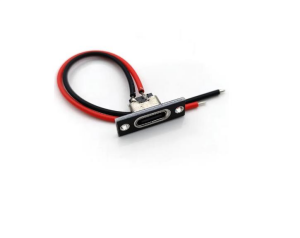 Type-C 2 Pin Konnektör Jack Dişi Type-C Kablolu