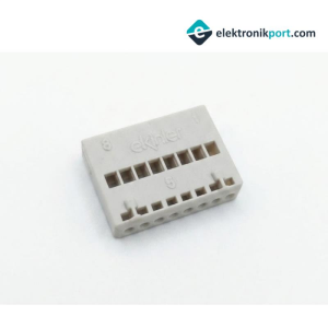 TUNİK 8 Pin Dişi Soket Konnektör Gövdesi Krem