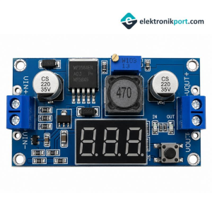 Voltmetreli  LM2596 ayarlı modül ayarlanabilir 3A güç kaynağı