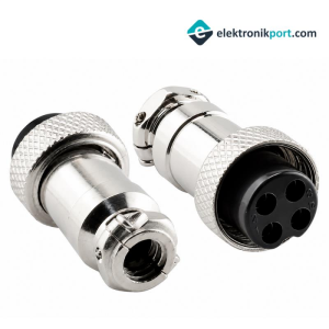 4 PİNLİ DİŞİ MAYK FİŞ (M16 - 16MM)