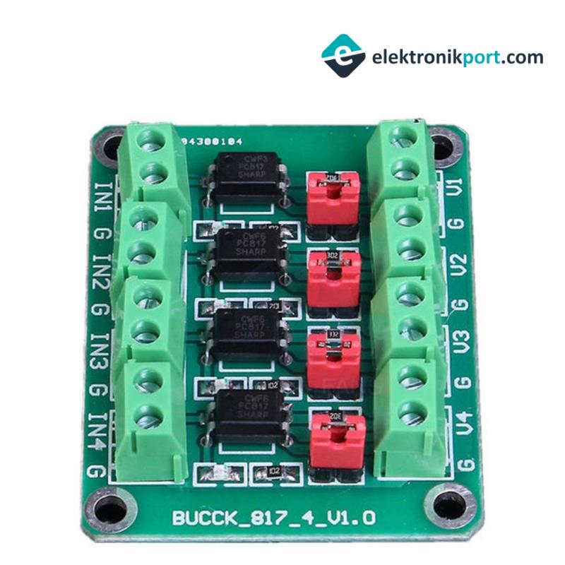 PC817 4 Kanal Optokuplör İzolasyon İçin Modül