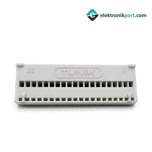 TUNİK 20 Pin Dişi Soket Konnektör Gövdesi Krem