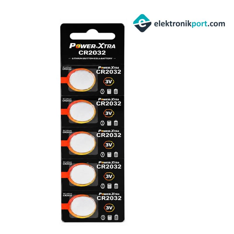 CR2032 3V Lityum Pil - 5'li Paket