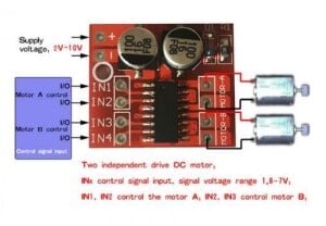 MX1508 DC Motor Sürücü (Mini L298N)