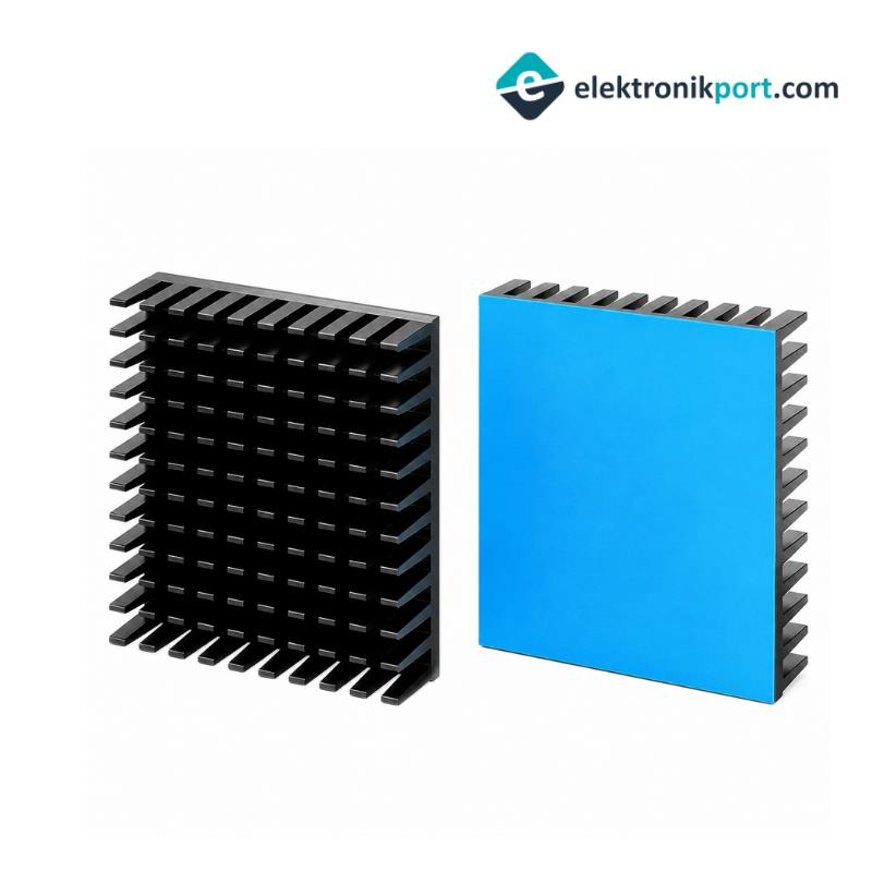 Alüminyum Soğutucu Heatsink 40x40 Peltier Uyumlu Termal Çift Taraflı Bantlı