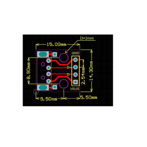 USB 2,54mm Pin Header DIP Çevirici Modül