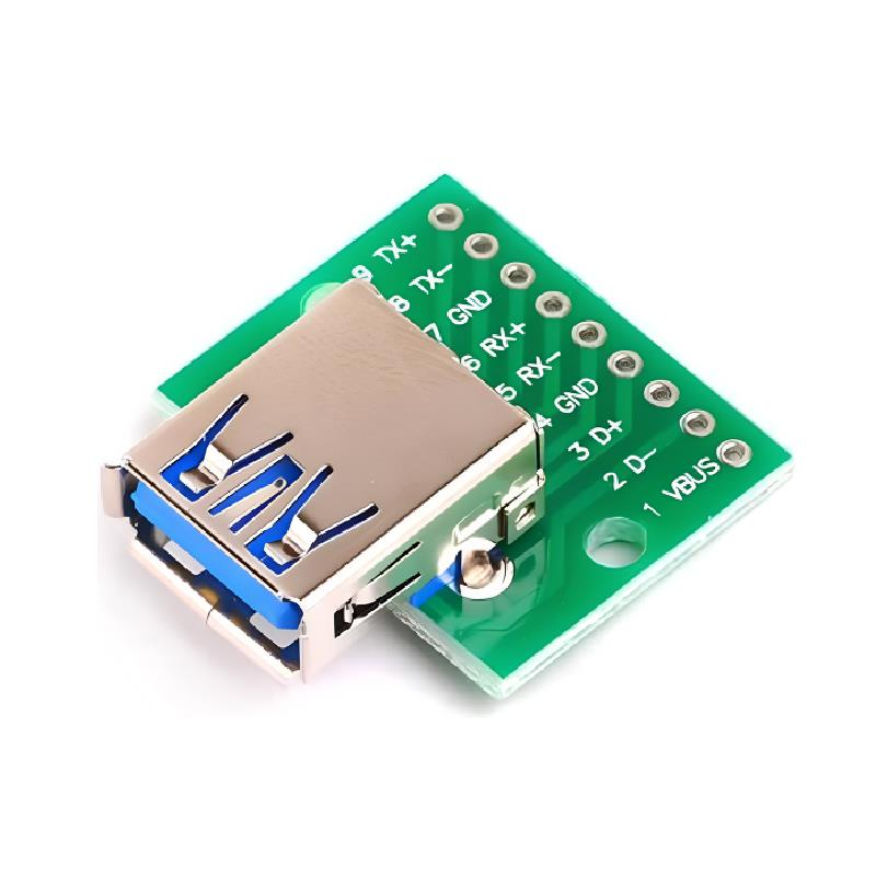 Usb 3.0 A Dişi Dıp Dönüştürücü Adaptör Kartı 9 Pin 2.54mm Pcb Dönüştürücü