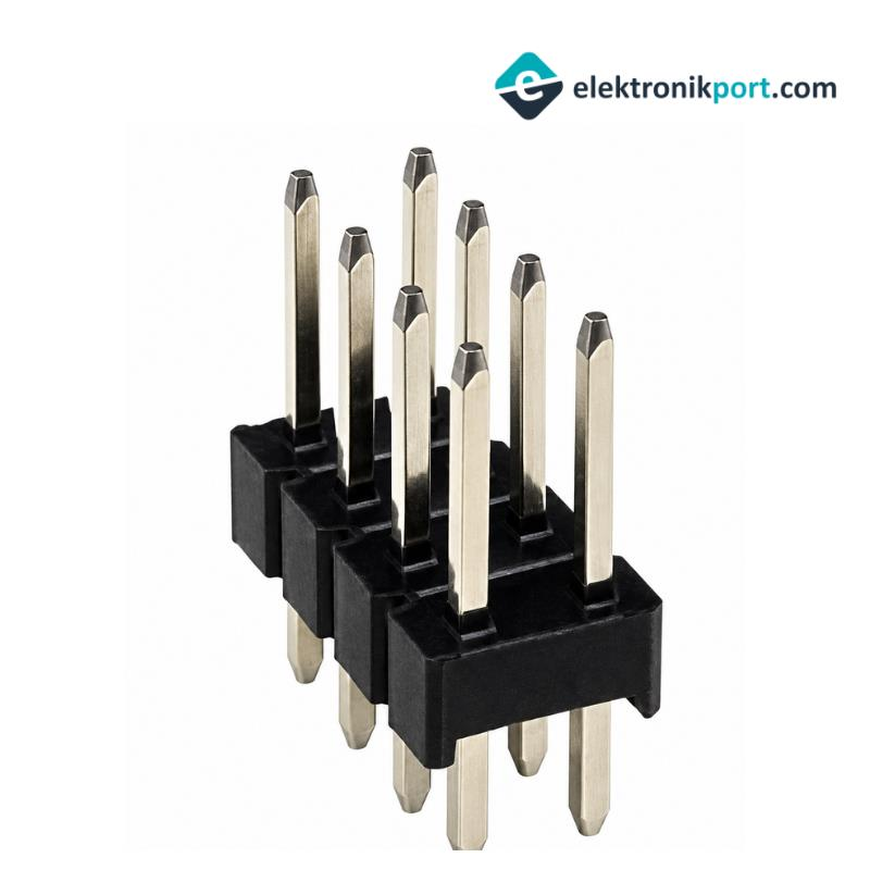 8 Pin (2x4) 2,54mm Erkek Pin Header THT