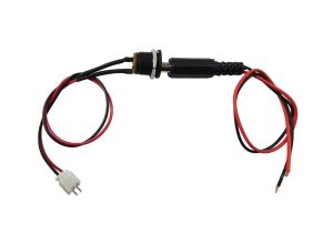 Power Konnektör Seti 2.5mm  Jst 2.54 Panel Tip Erkek - Dişi Kablolu - 20 + 20cm