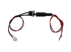 Power Konnektör Seti 2,5mm  Jst 2,54 Panel Tip Erkek - Dişi Kablolu - 20 + 20cm