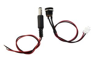 Power Konnektör Seti 2,5mm  Jst 2,54 Panel Tip Erkek - Dişi Kablolu - 20 + 20cm