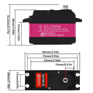 DS51150 150KG 12V 270 Derece Dijital Servo Motor
