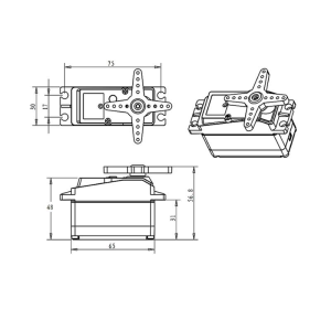 DS51150 150KG 12V 270 Derece Dijital Servo Motor