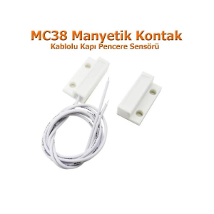 MC38 Manyetik Kontak Kablolu Kapı Pencere Sensörü (Normalde Açık - NO)