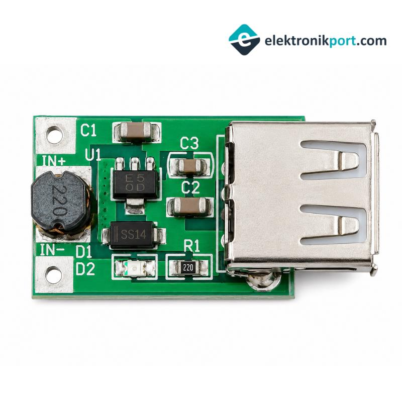 5V 1200mA USB Çıkışlı Dc-Dc Boost Dönüştürücü
