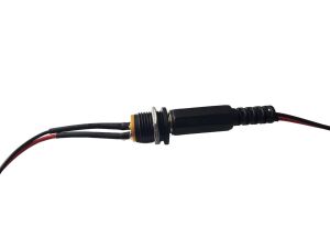 Power Konnektör Seti 2,1mm Panel Tip Erkek - Dişi Kablolu - 20 + 20cm