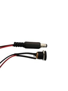 Power Konnektör Seti 2,1mm Panel Tip Erkek - Dişi Kablolu - 20 + 20cm