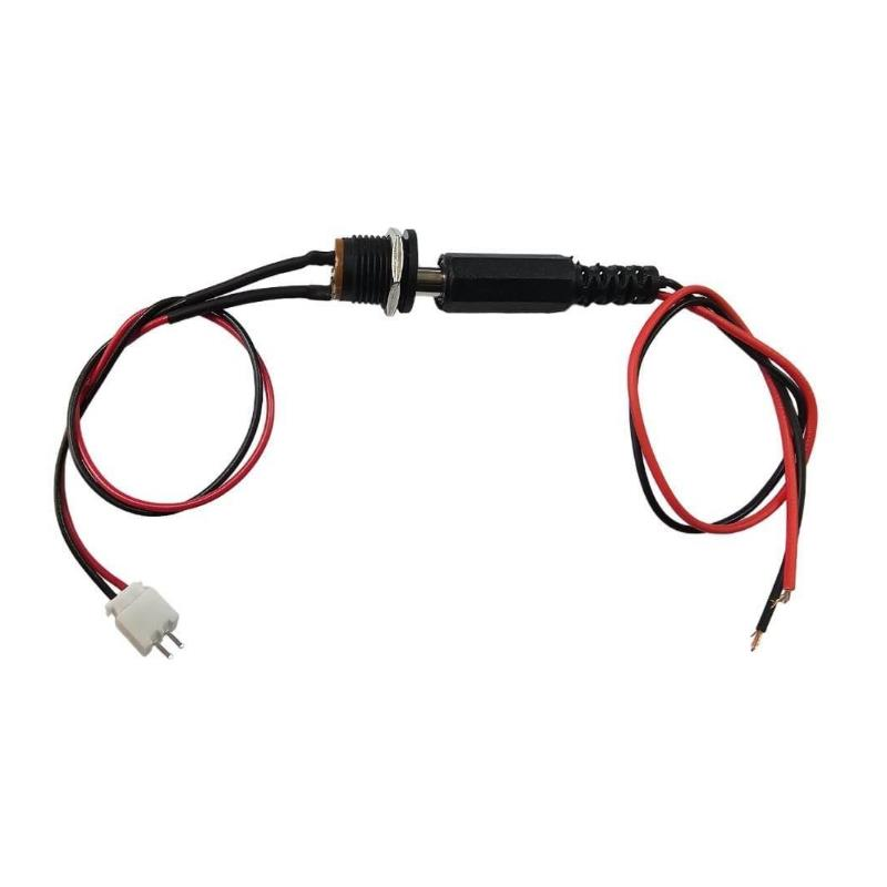 Power Konnektör Seti 2.1mm  Jst 2.54 Panel Tip Erkek - Dişi Kablolu - 20 + 20cm
