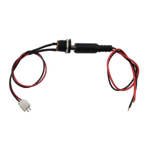 Power Konnektör Seti 2.1mm  Jst 2.54 Panel Tip Erkek - Dişi Kablolu - 20 + 20cm